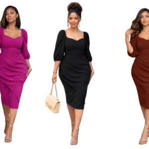 women’s-ruched-midi-dress